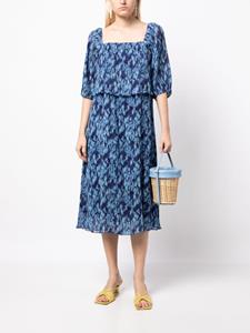 B+ab Midi-jurk met plissé-effect - Blauw