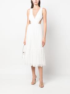 NISSA Midi-jurk verfraaid met kristallen - Wit
