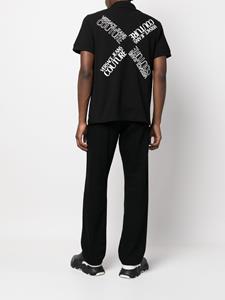 Versace Poloshirt met logoprint - Zwart