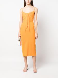 Patou Midi-jurk met gestrikt detail - Oranje