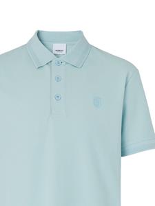 Burberry Poloshirt met monogram - Blauw