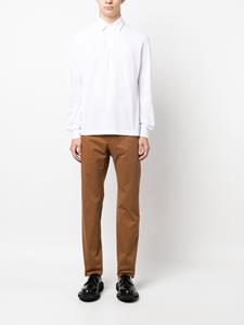 Zanone Poloshirt met lange mouwen - Wit