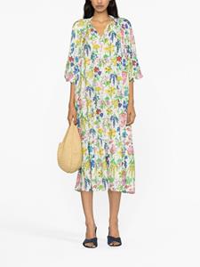 DVF Diane von Furstenberg Fortina floral-print midi dress - Wit
