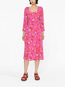DVF Diane von Furstenberg Midi-jurk met print - Roze