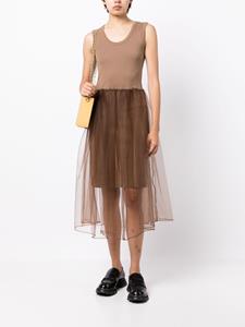 JNBY Midi-jurk met doorzichtige overslag - Bruin