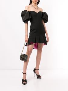 Alexander McQueen Off-shoulder jurk - Zwart