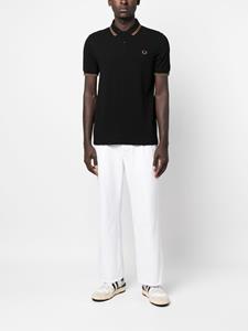 Fred Perry Poloshirt met geborduurd logo - Zwart