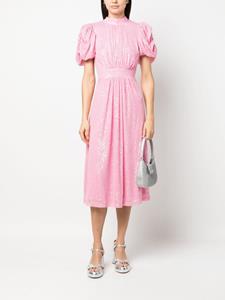 ROTATE Midi-jurk verfraaid met pailletten - Roze