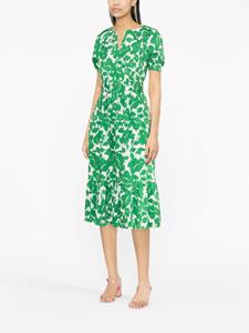 DVF Diane von Furstenberg Midi-jurk met abstracte print - Groen