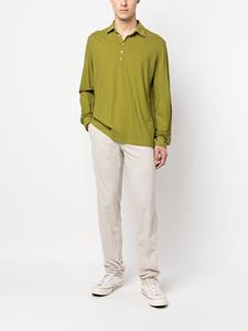 Massimo Alba Poloshirt met lange mouwen - Groen