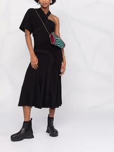 Stella McCartney Asymmetrische midi-jurk - Zwart