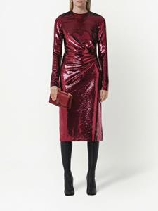 Burberry Midi-jurk met gesmockt detail - Rood