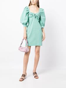 STEFANIA VAIDANI Mini-jurk met pofmouwen - Groen