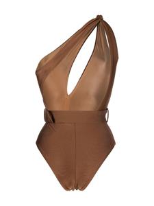 Noire Swimwear Asymmetrisch badpak - Bruin