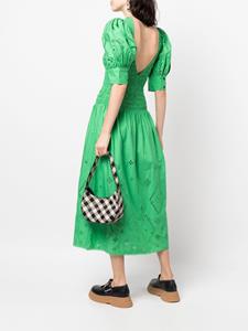 GANNI Midi-jurk met uitgesneden detail - Groen