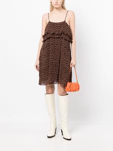 GANNI Mini-jurk met stippen - Bruin