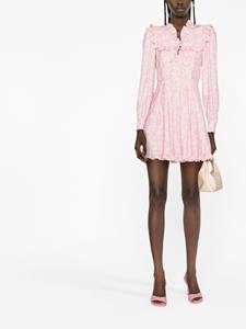 Alessandra Rich Mini-jurk met bloemenprint - Roze