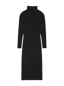 Saint Laurent Midi-jurk met col - Zwart