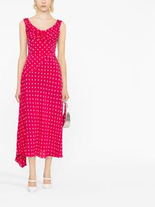Alessandra Rich Midi-jurk met stippen - Roze