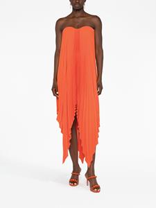 STYLAND pleated asymmetric dress - Oranje