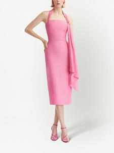 Oscar de la Renta Midi-jurk met gedrapeerd detail - Roze
