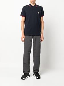 Moncler Poloshirt met logo kraag - Blauw