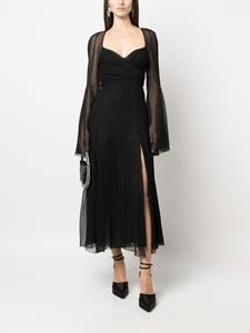 Blumarine Semi-doorzichtige midi-jurk - Zwart