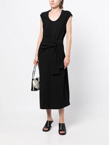 Goen.J Midi-jurk met gedraaid detail - Zwart