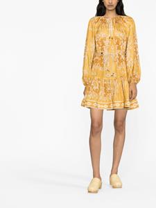 Zimmermann Raie mini-jurk met bloemenprint - Geel