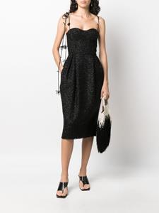 Rosie Assoulin Midi-jurk met sweetheart hals - Zwart