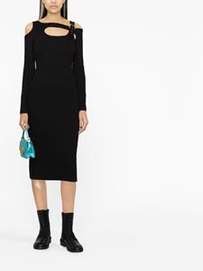 Versace Midi-jurk met barokprint - Zwart