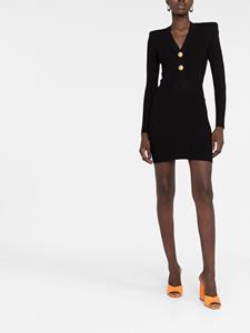 Balmain Ribgebreide mini-jurk - Zwart