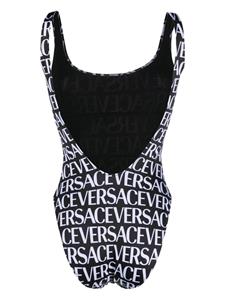 Versace Badpak met logoprint - Zwart