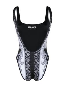 Versace Badpak met barokprint - Zwart