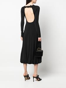 Jil Sander Midi-jurk met open rug - Zwart