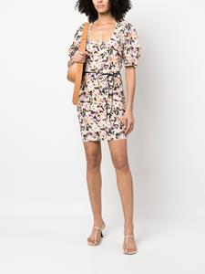 Patrizia Pepe Mini-rok met bloemenprint - Beige