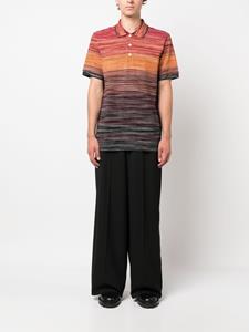Missoni stripe-pattern cotton polo shirt - Oranje