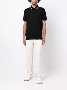 Fred Perry Poloshirt met geborduurd logo - Zwart