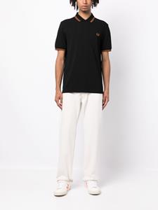 Fred Perry Poloshirt met geborduurd logo - Zwart