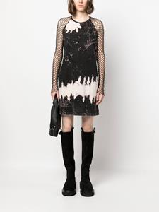 Dsquared2 Mini-jurk met tie-dye print - Zwart