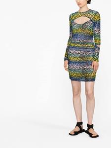 GANNI Mini-jurk met luipaardprint - Groen