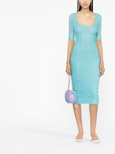 GANNI Mini-jurk met sweetheart hals - Blauw