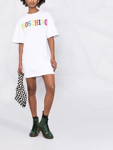 Moschino T-shirtjurk met logoprint - Wit