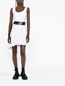 Alexander McQueen Mini-jurk met diepe ronde hals - Wit