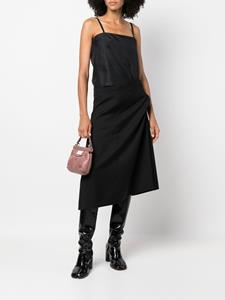 Maison Margiela Midi-jurk met vierkante hals - Zwart