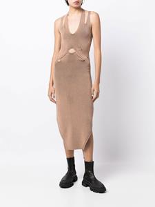 Dion Lee Midi-jurk met uitgesneden detail - Bruin