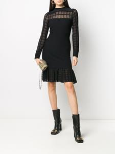 Alexander McQueen Gebreide mini-jurk - Zwart