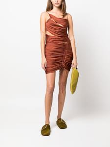 Isa Boulder Mini-jurk met ruches - Oranje