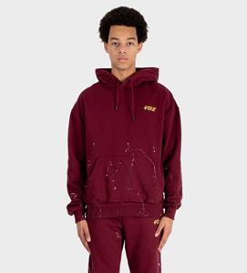 four Paint Hoodie Bordeaux