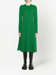 JW Anderson Midi-jurk met gewelfde afwerking - Groen